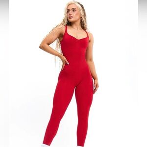 NWT Buffbunny Shape Seamless Bodysuit Size Medium Lipstick Red